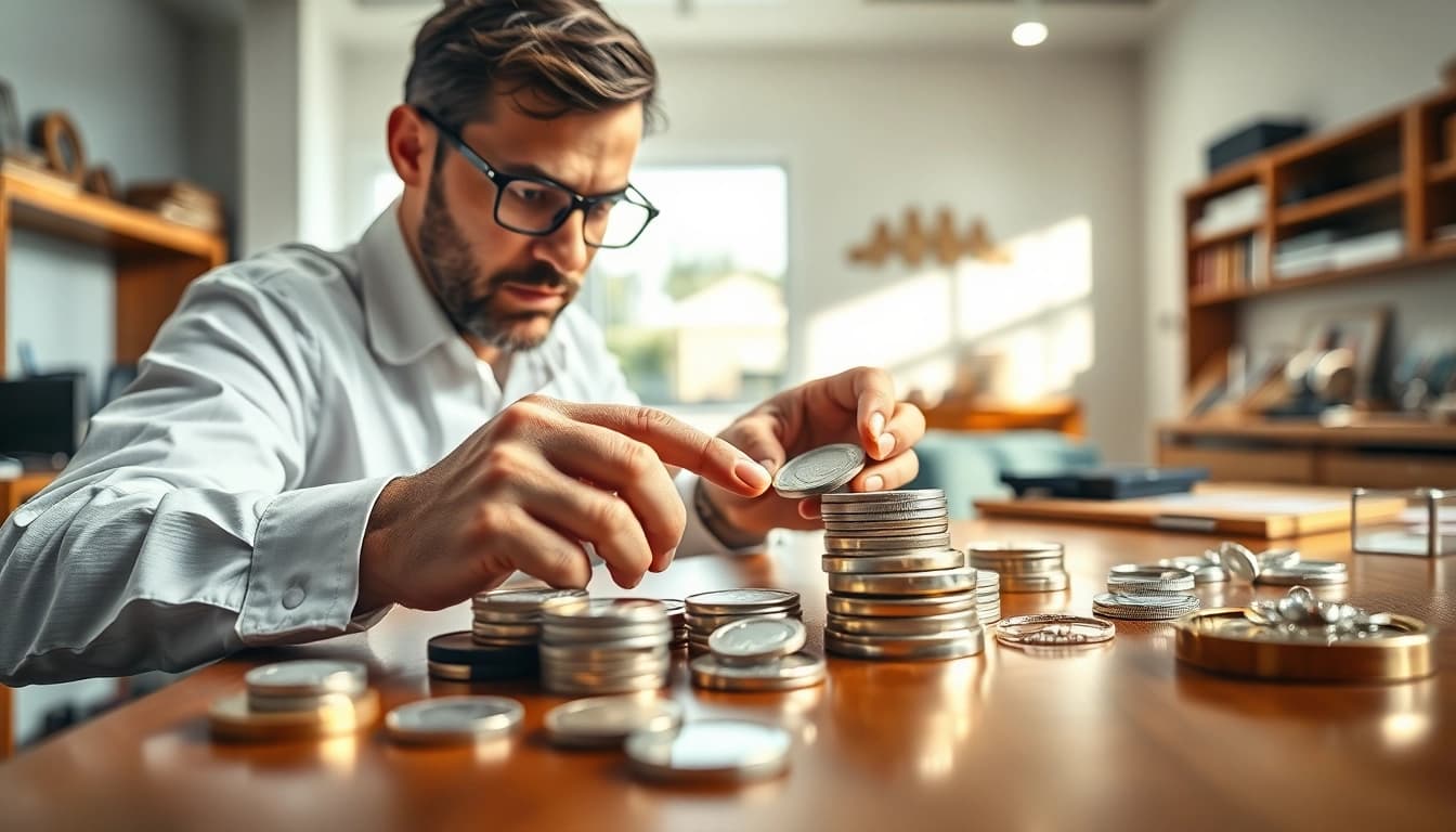 Valutazione e acquisto di compro argento da un esperto in un laboratorio professionale.