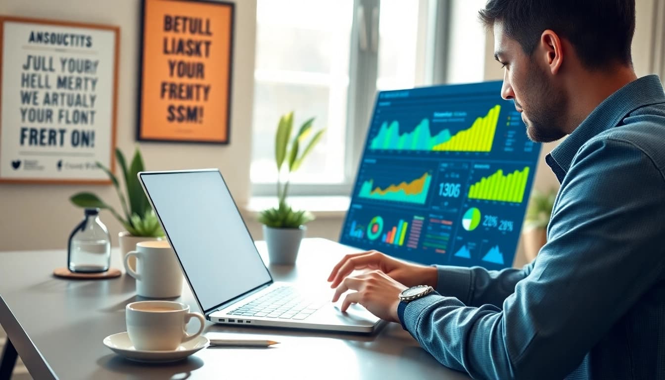 Enhance your brand with effective smm services in a professional workspace.