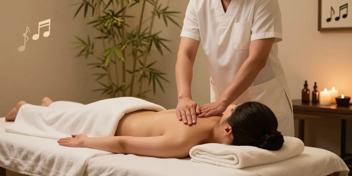 Massage therapy session in a tranquil environment with soothing ambiance and professional techniques