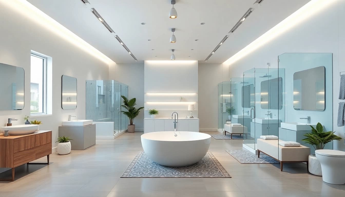 Sonni sanitär GmbH präsentiert hochwertige Badezimmerprodukte in elegantem Design.