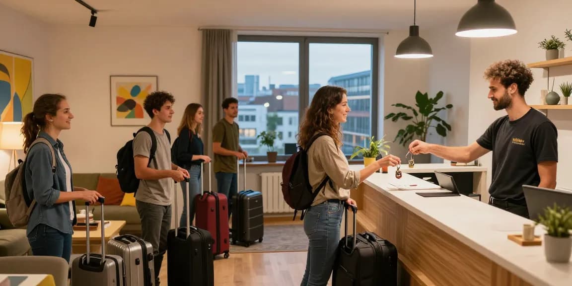 Moderne Monteurwohnung Hannover mit freundlichem Empfang und urbanem Ambiente.