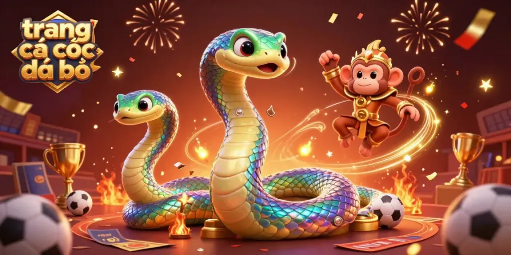 trang cá cược đá bóng với các nhân vật và đạo cụ thể thao sôi động, giải trí nổi bật