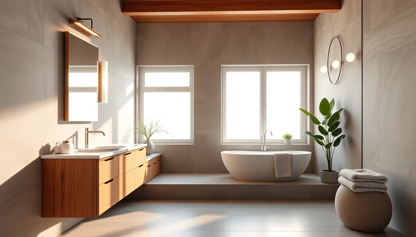 Revitalize your space with a stunning bathroom renovation near me showcasing modern design.
