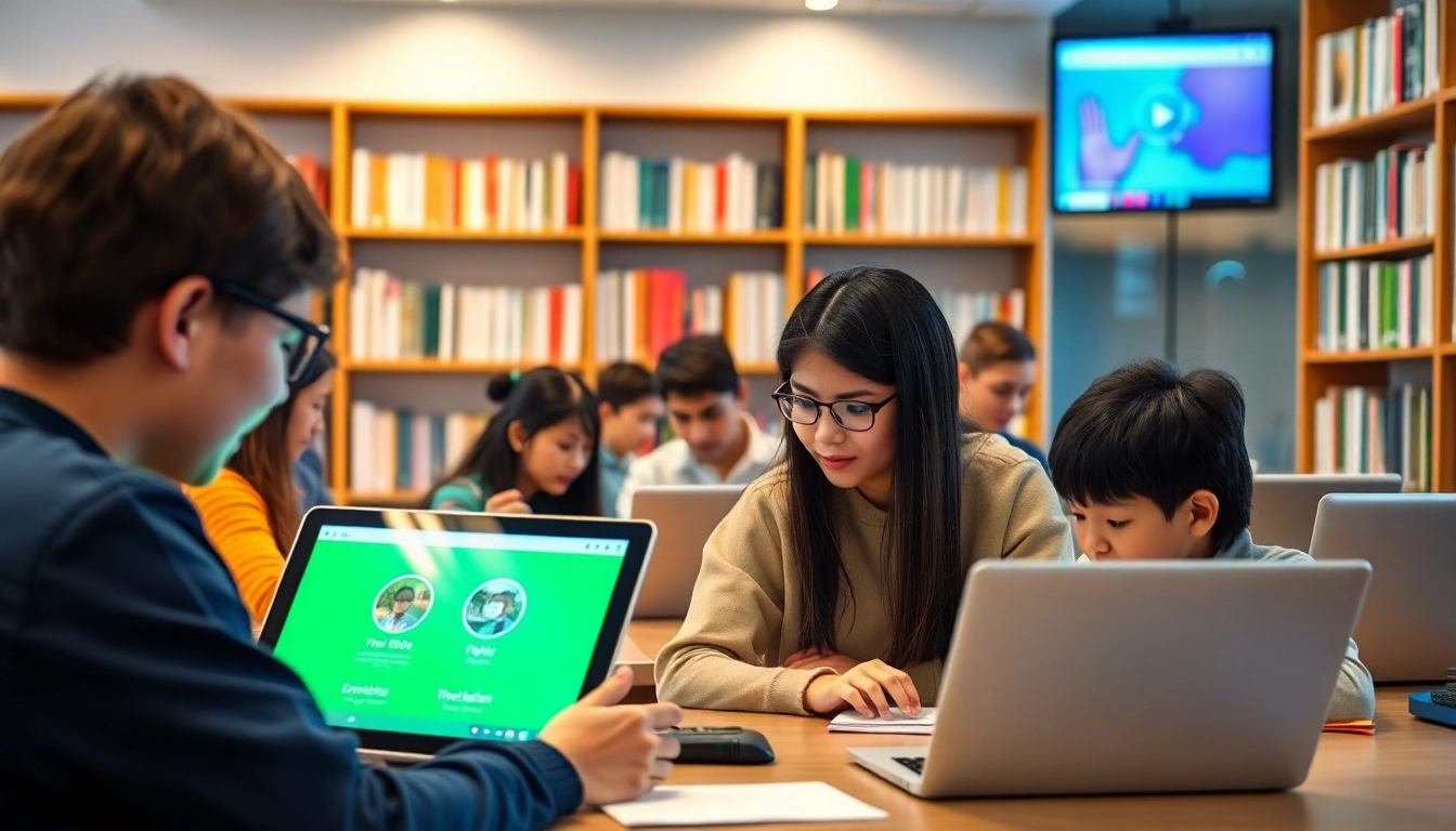 Youdao translation app used in an advanced digital learning environment by diverse students.