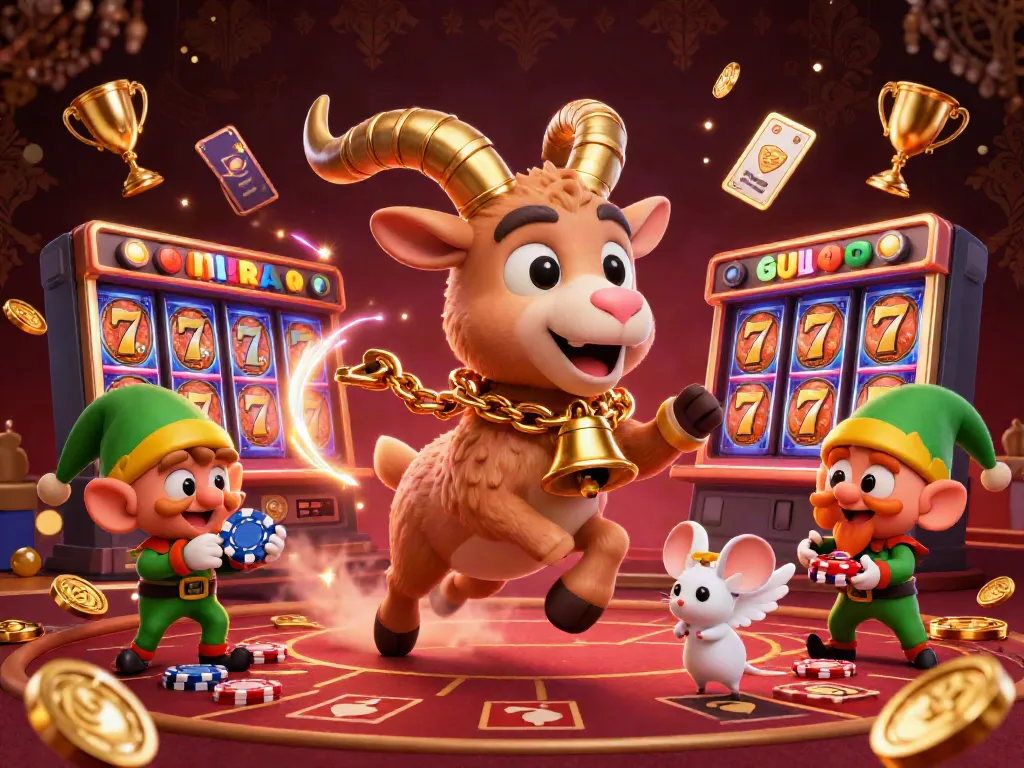 Juega en un casino online con tragamonedas y jackpots visualmente deslumbrantes en esta ilustración dinámica.