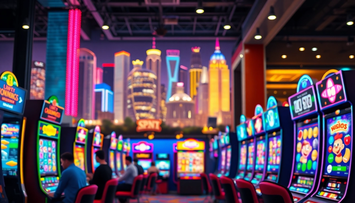 Menampilkan permainan slots online istana777 bet dengan pemain aktif dan atmosfer yang ceria.