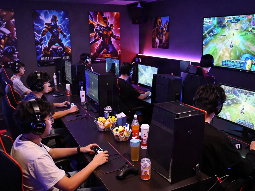 Exciting gaming scene with players immersed in rokok88 link alternatif action, showcasing dynamic environment and vibrant atmosphere.