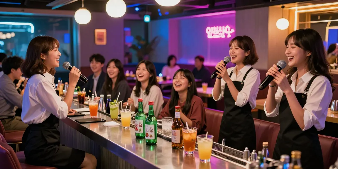 Visitors enjoying the unique atmosphere of 인천쓰리노 with vibrant interactions and colorful décor.