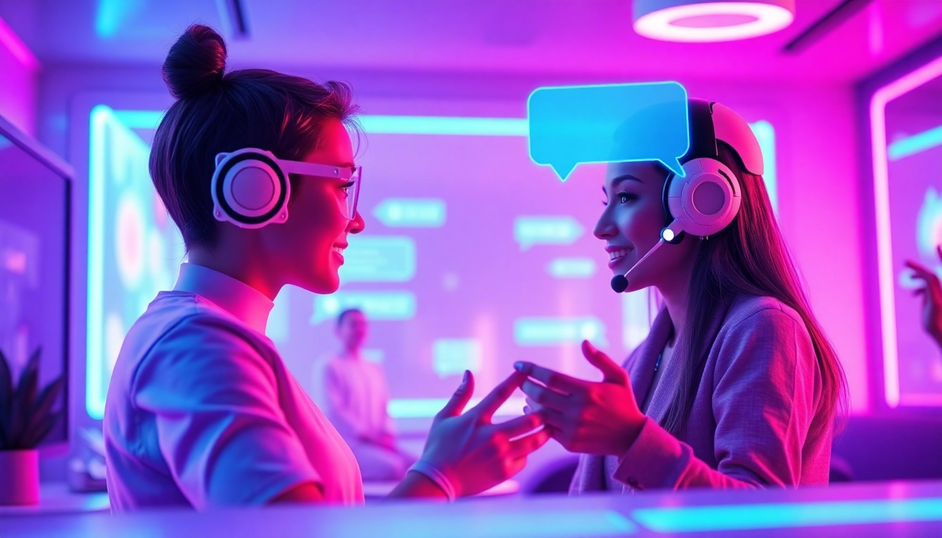 Engaging sex chat AI interaction in a vibrant digital environment
