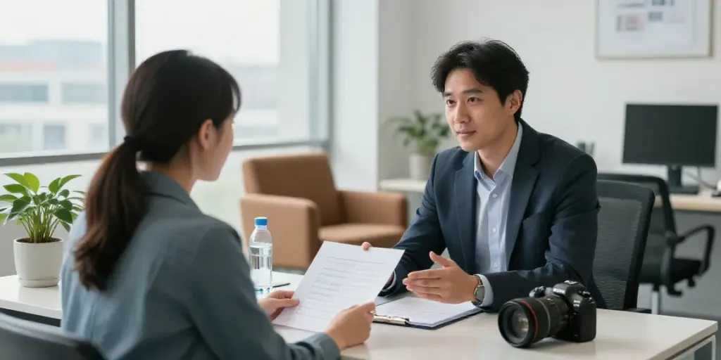 Professional mpu beratung hannover consultation in a modern office.