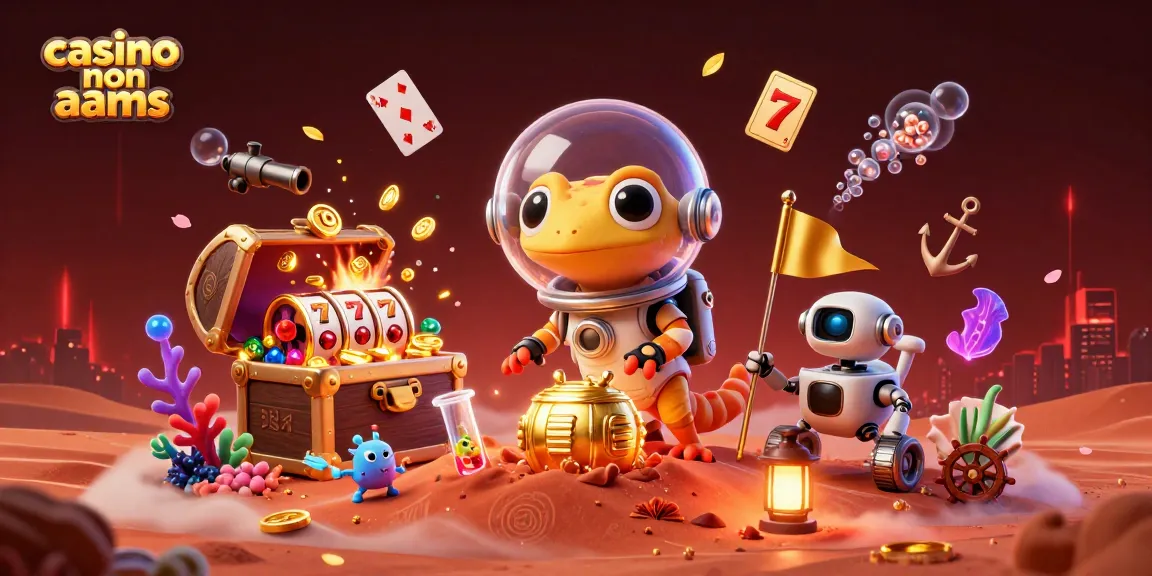Scopri il divertimento nei casino non AAMS con il gecko marziano e i tesori fluttuanti.