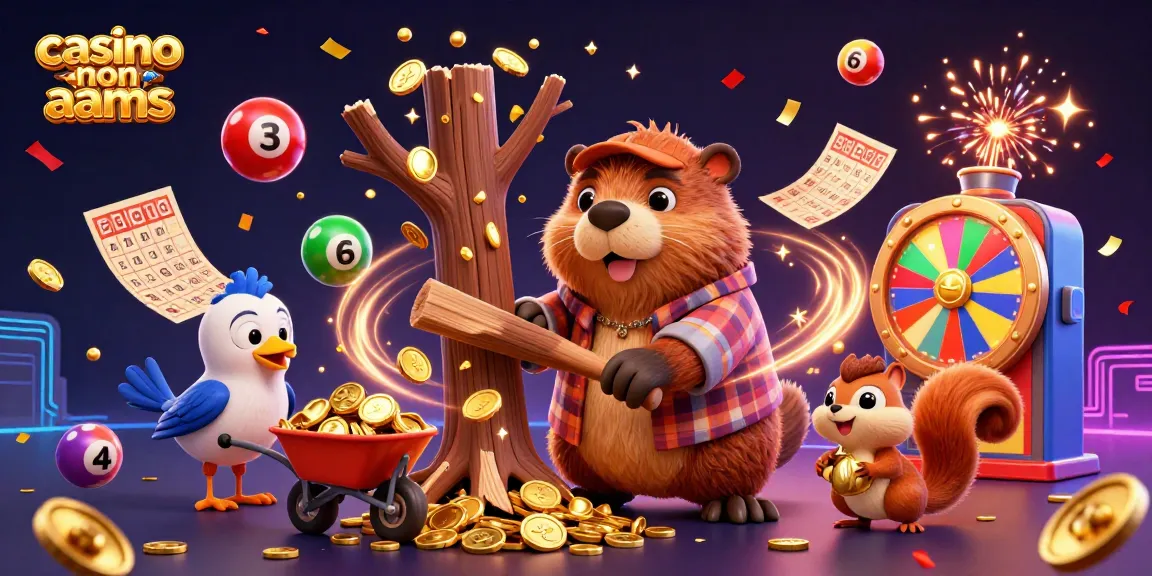 Giocare nei casino non AAMS, il castoro esplorando un mondo di monete dorate e biglietti da lotteria.