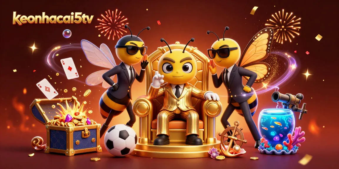 Experience thrilling bets with keonhacai5tv as characters interact in a vibrant casino scene.