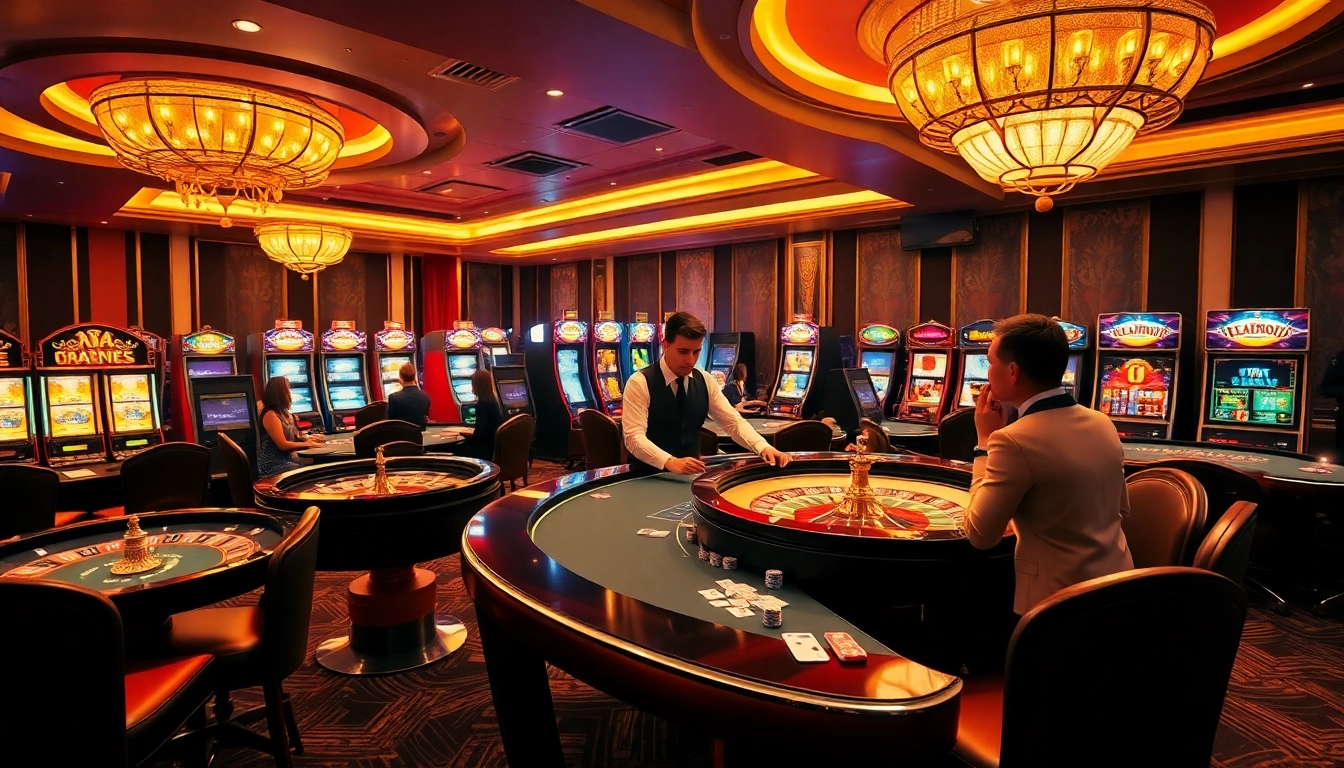 Atmosphère engageante du casino en ligne argent réel France avec un gameplay dynamique et des tables de casino.