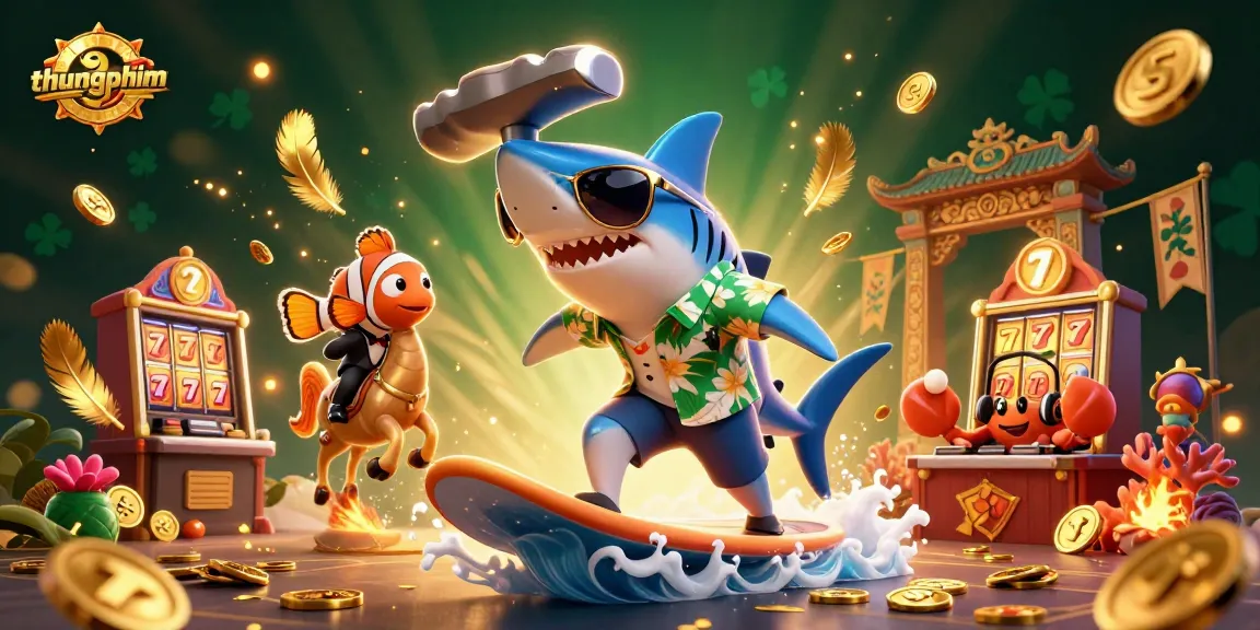 Experience thungphim excitement with vibrant 3D characters amid shimmering casino elements.
