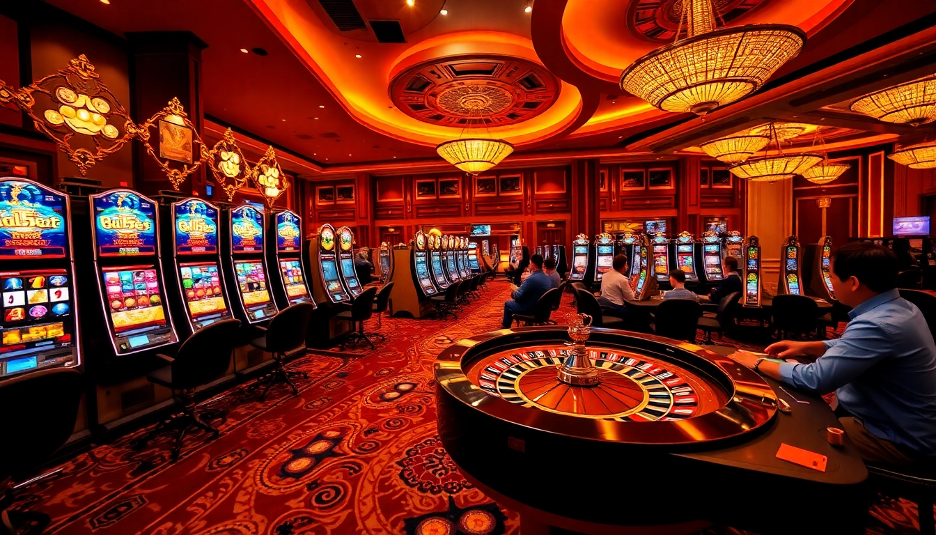 Engage with the thrill of onicplay at luxurious casino slot machines and roulette tables.