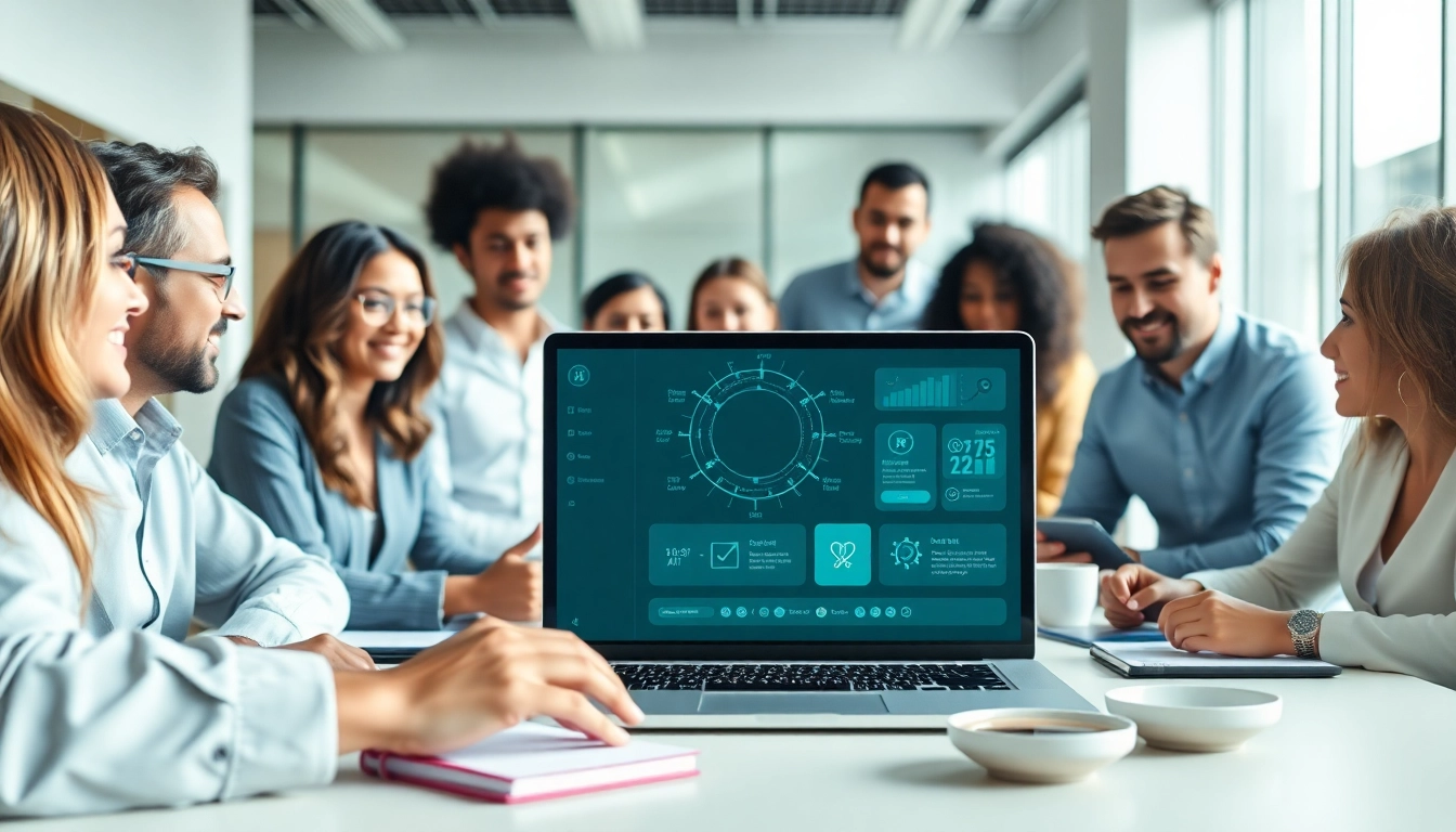 Engaging AI assistant for enterprise teams improving collaboration in a modern office.