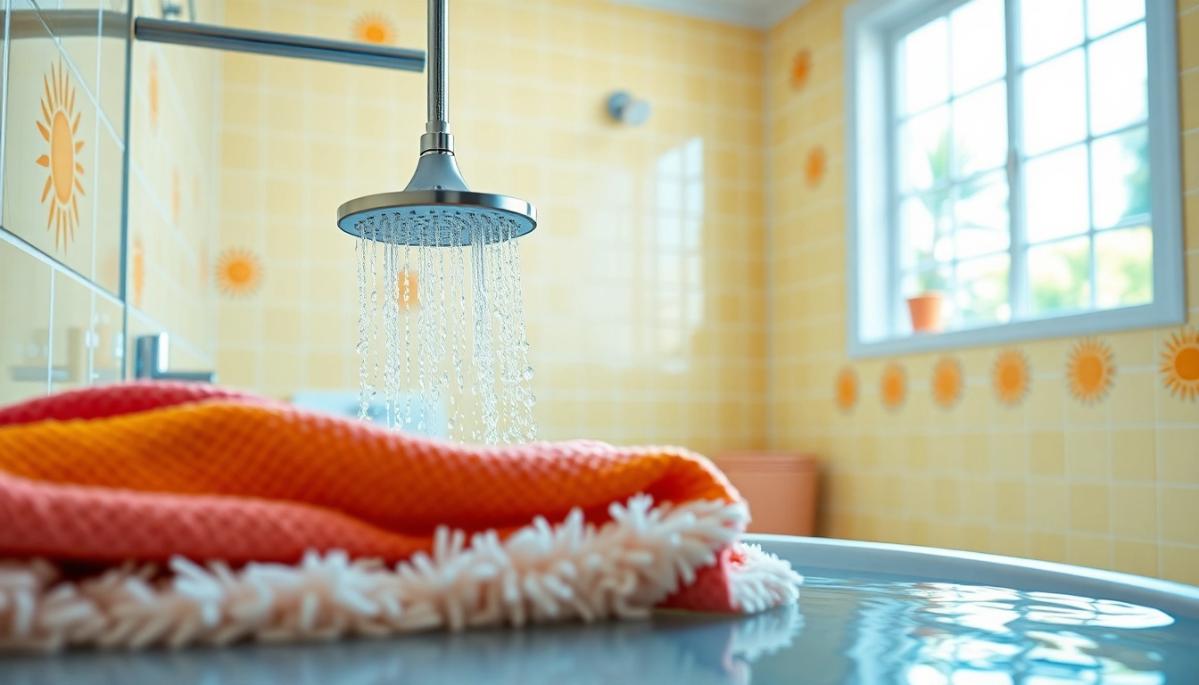 Experience the luxurious sunny shower USA in a bright and modern bathroom setting.