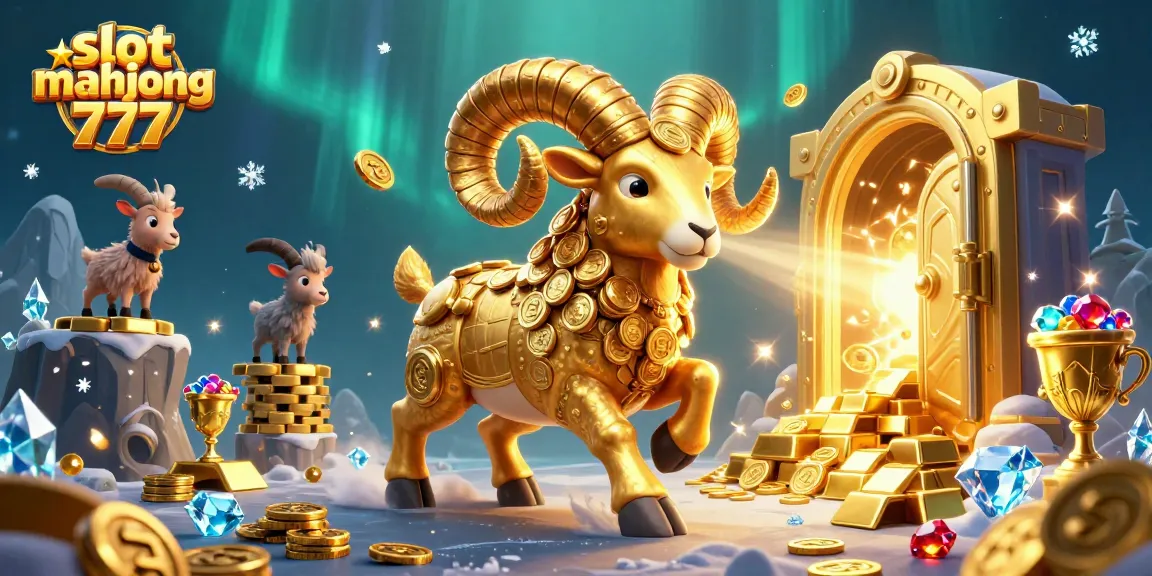 Engage with slot mahjong 777 in an energetic 3D scene filled with wealth, excitement, and gaming treasures.