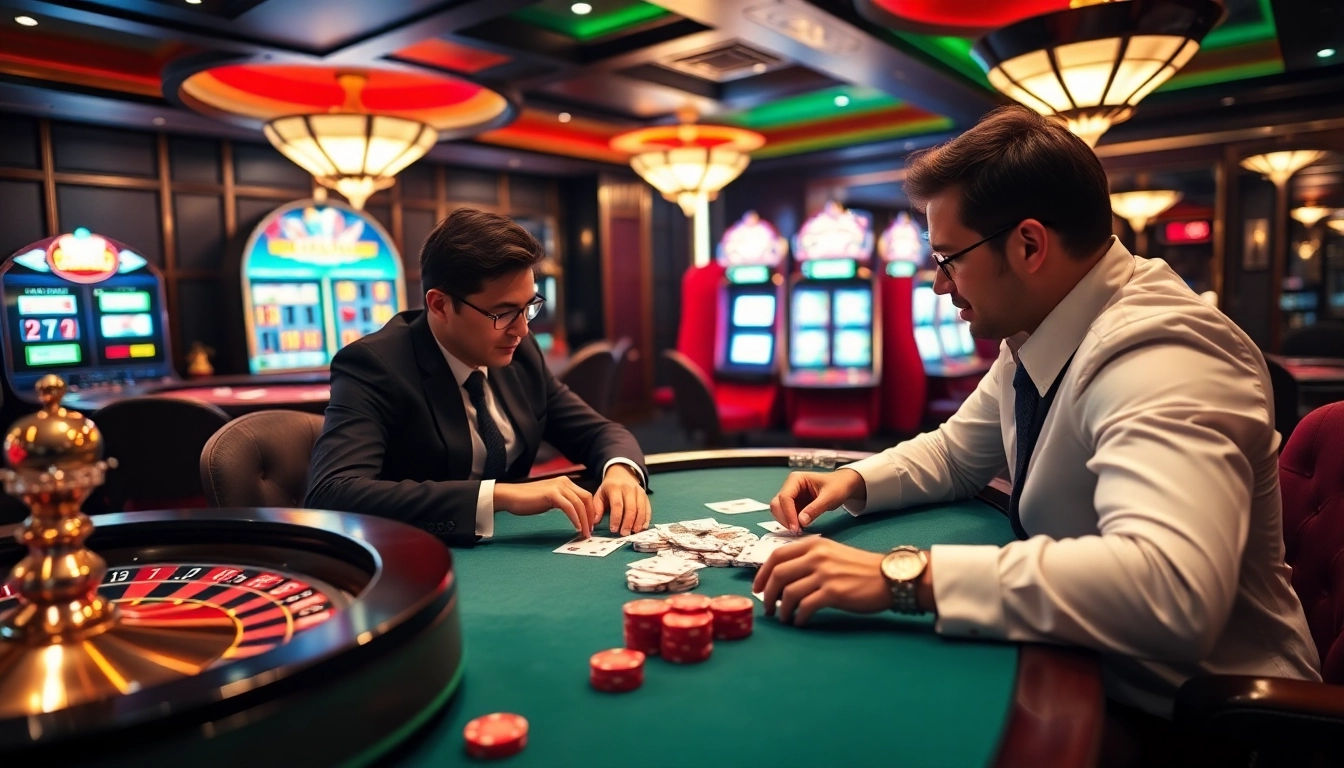Découvrez l'excitation du casino en ligne argent réel France avec une intense action de poker et des décors luxueux.