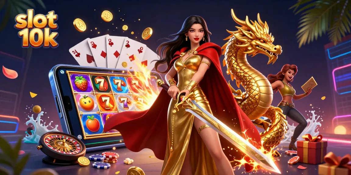 Spin to win big with slot 10k in this vibrant, dynamic casino scene full of excitement.
