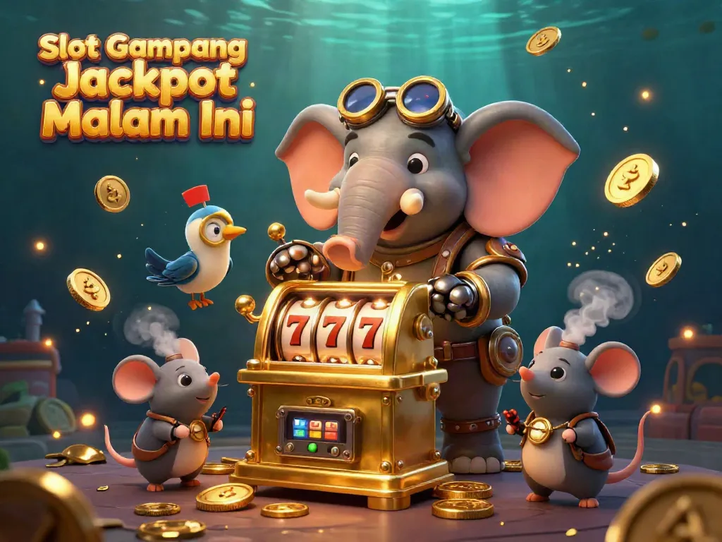Pengalaman bermain di Slot Gampang Jackpot Malam Ini dengan mesin slot dan simbol jackpot yang menarik.