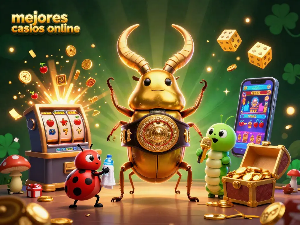 Atreve y juega en los mejores casinos online con esta animada ilustración colorida.