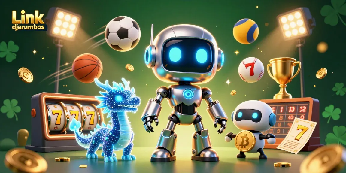 Engage with the action of Link djarumbos while playing slots and winning jackpots in this vibrant illustration.