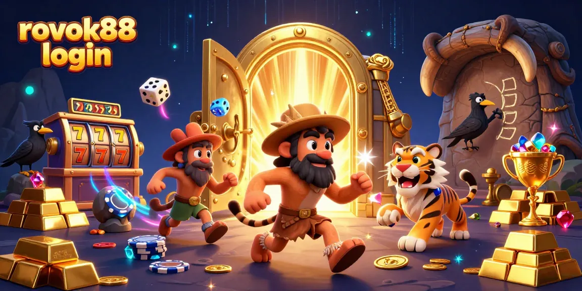 Engage with the thrilling rokok88 login experience in a vibrant prehistoric casino setup.