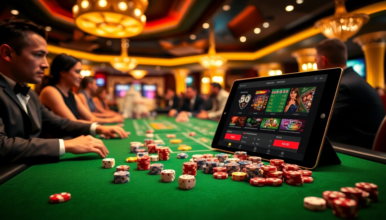 Mix Parlay betting table adorned with colorful poker chips and eager players engaged in the game.