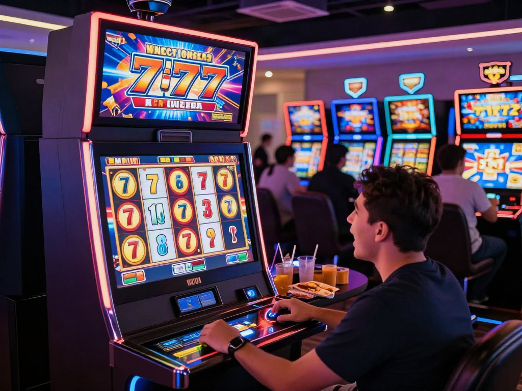 Pengalaman bermain slot777 di kasino online modern dengan suasana yang ceria.