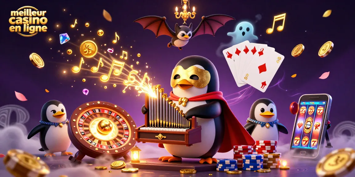 Jouez au meilleur casino en ligne avec notre illustration dynamique captivante.