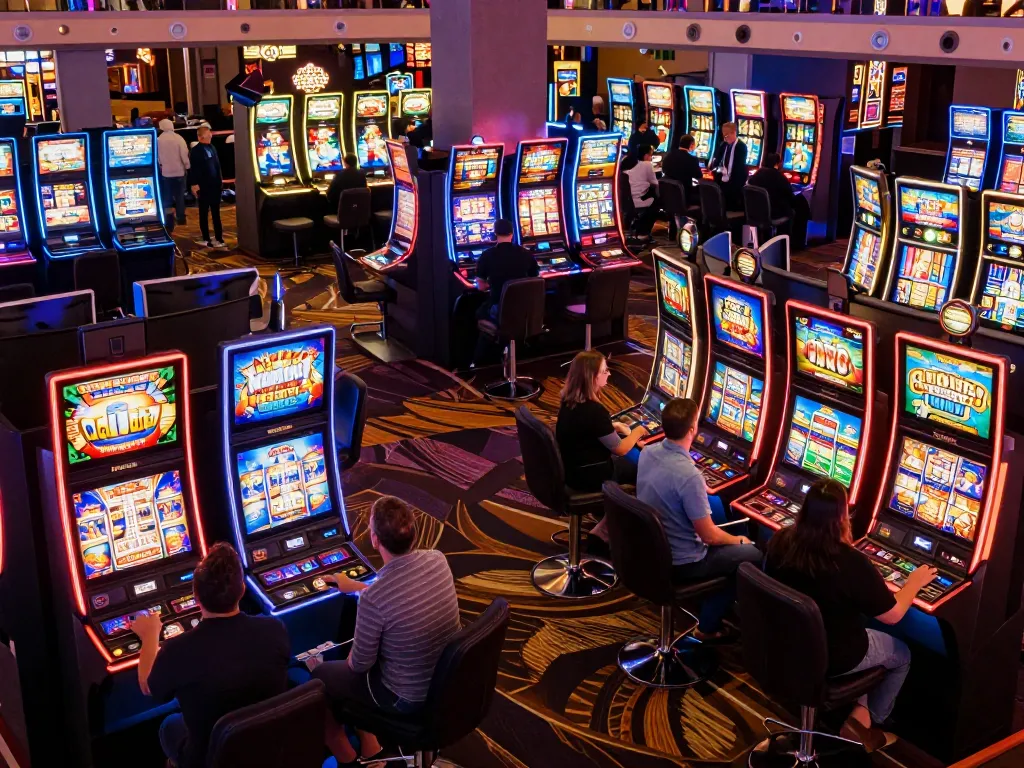 Spin to win at situs slot thailand with vibrant slot machines lighting up the casino floor