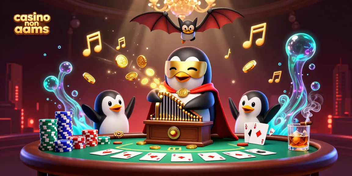 Gioca nei casinò non AAMS con un pinguino fantasma che suona un organo da cui escono monete d'oro.