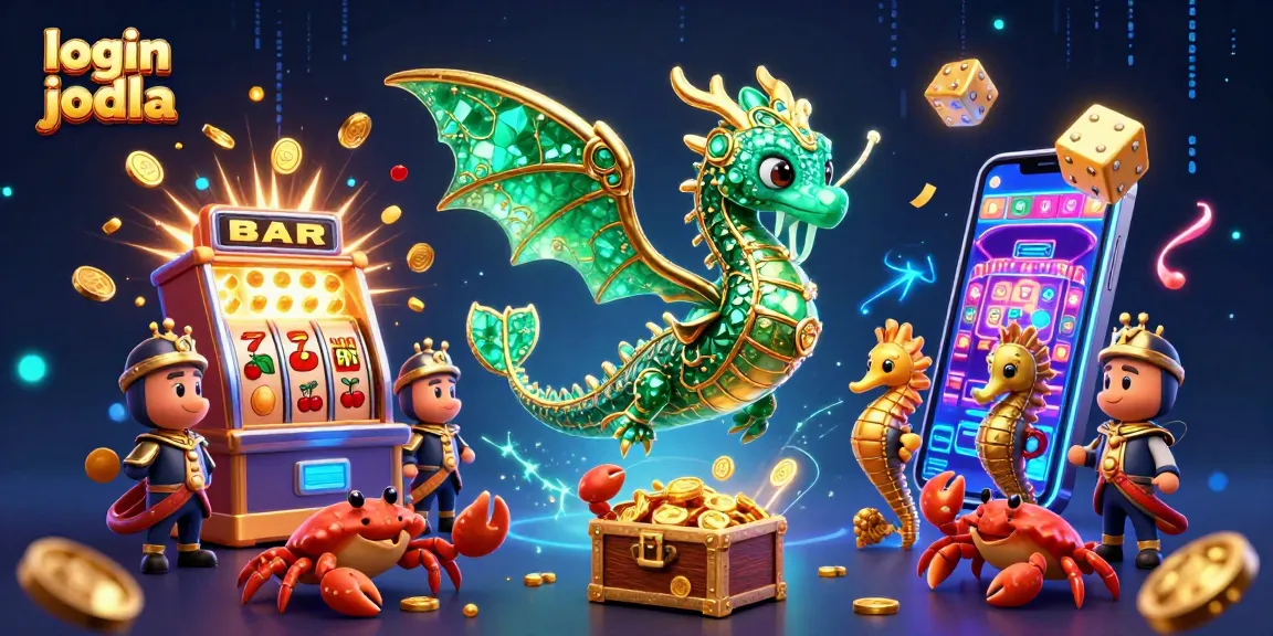 Experience thrilling action with login judi bola in this vibrant casino-themed illustration.