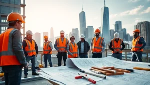 New York City Commercial General Contractor overseeing a dynamic construction site in NYC.