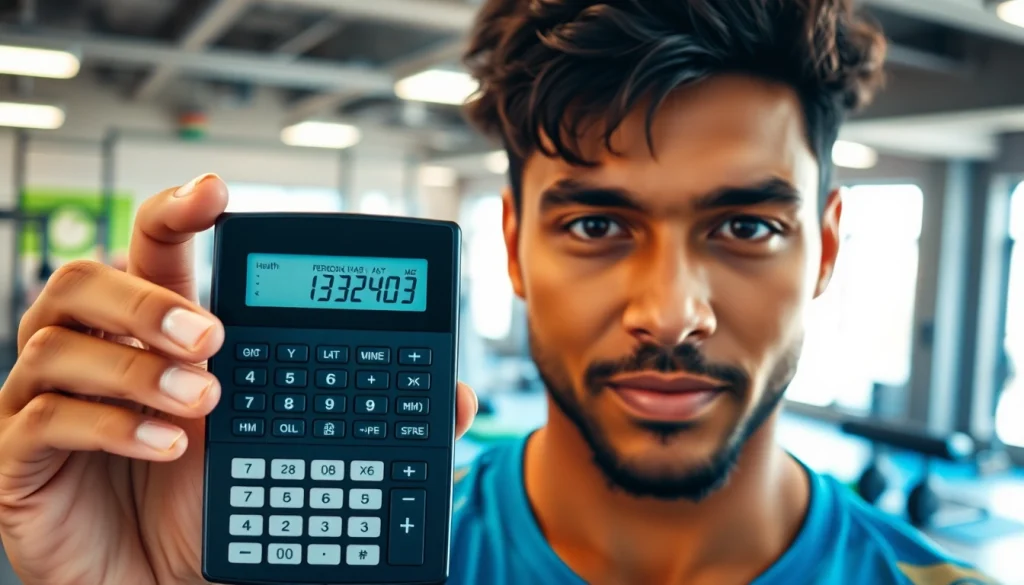 Calculate your body fat percentage calculator while measuring with enthusiasm in the gym