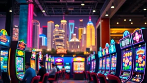 Menampilkan permainan slots online istana777 bet dengan pemain aktif dan atmosfer yang ceria.