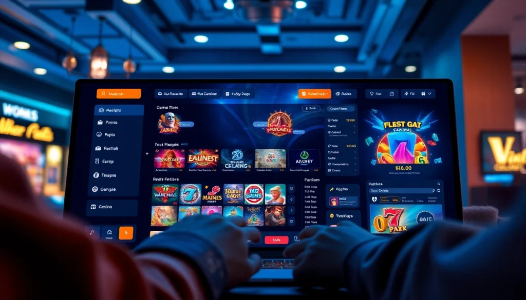 Exclusive design review showcasing a vibrant and intuitive online gambling platform with users engaged in gameplay.
