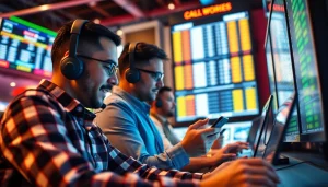 Engaging atmosphere of online sportsbooks California showcasing dynamic sports betting activities.