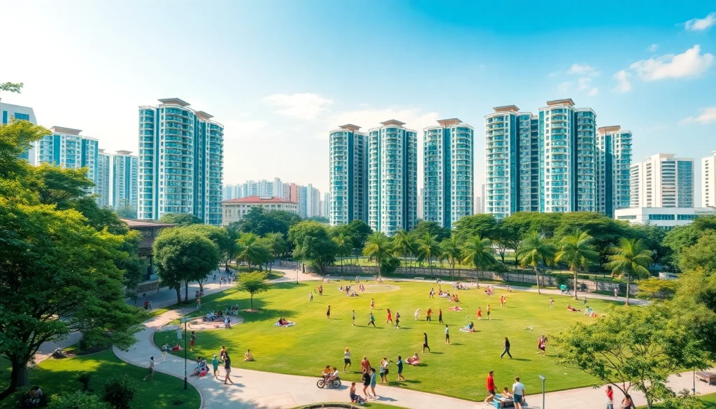Showcase of Tampines EC community with beautiful residences and vibrant park life.