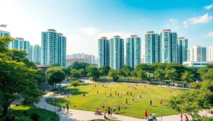 Showcase of Tampines EC community with beautiful residences and vibrant park life.