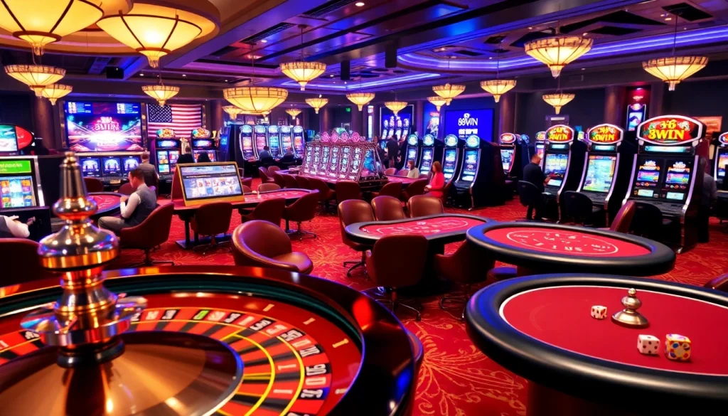 Experience the thrill of 98WIN with vibrant casino tables and engaging gameplay.