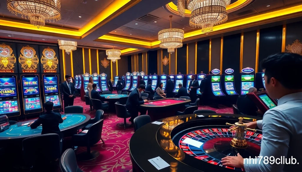 Experience the vibrant casino ambiance of nhà cái 789club with exciting games and luxury decor.