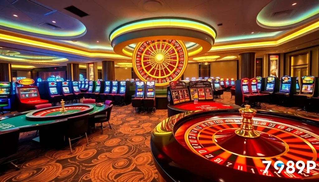 Experience thrilling gameplay at 789P's luxurious casino with poker chips and roulette.