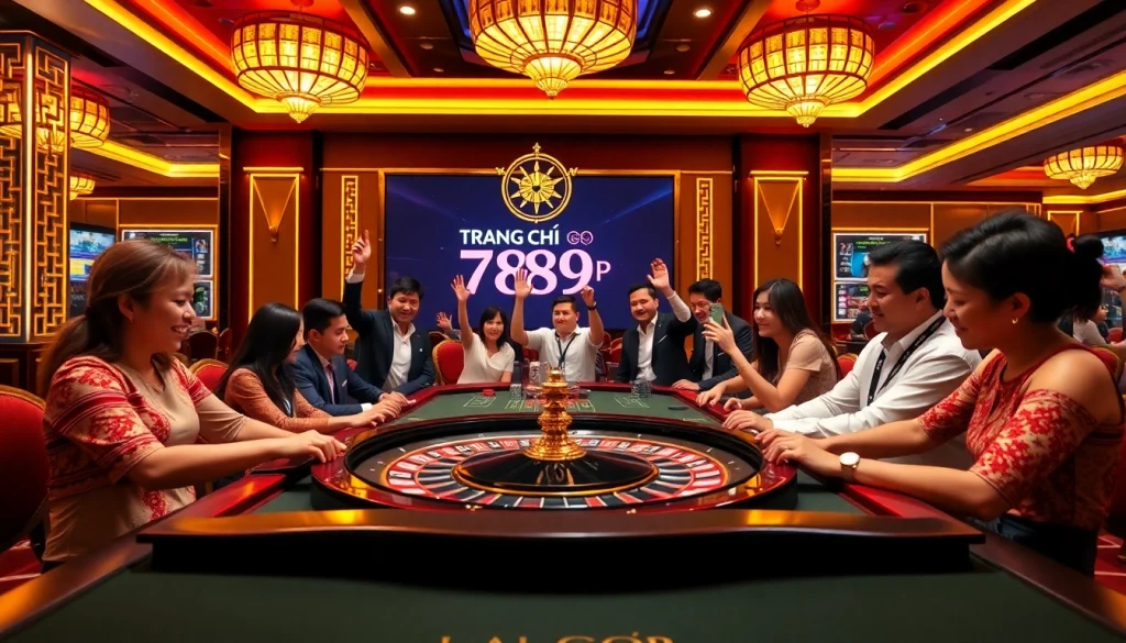 Exciting gameplay at Trang chủ 789P casino table with players engaged.