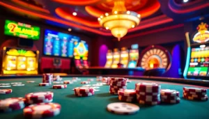 Engaging casino scene showcasing high-stakes poker games at https://ww88.cards/ with vibrant colors and action.