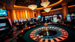 Experience the thrill of gaming at SODO66 with vibrant casino visuals and engaging players.